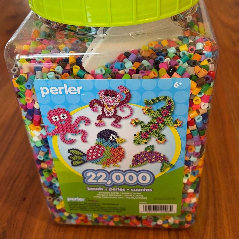 Perler 22k assorted beads rainbow, colorful plastic